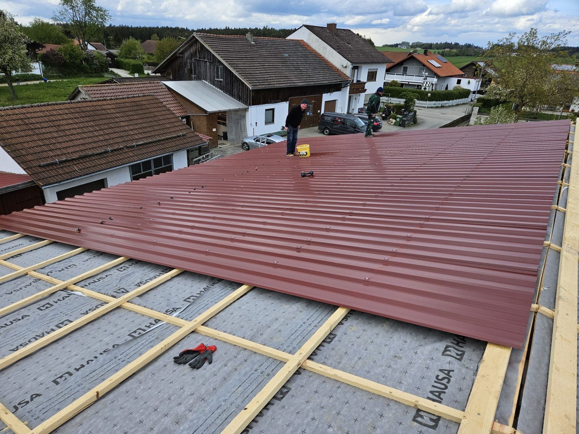 Sanierung Trapezblech Rot
